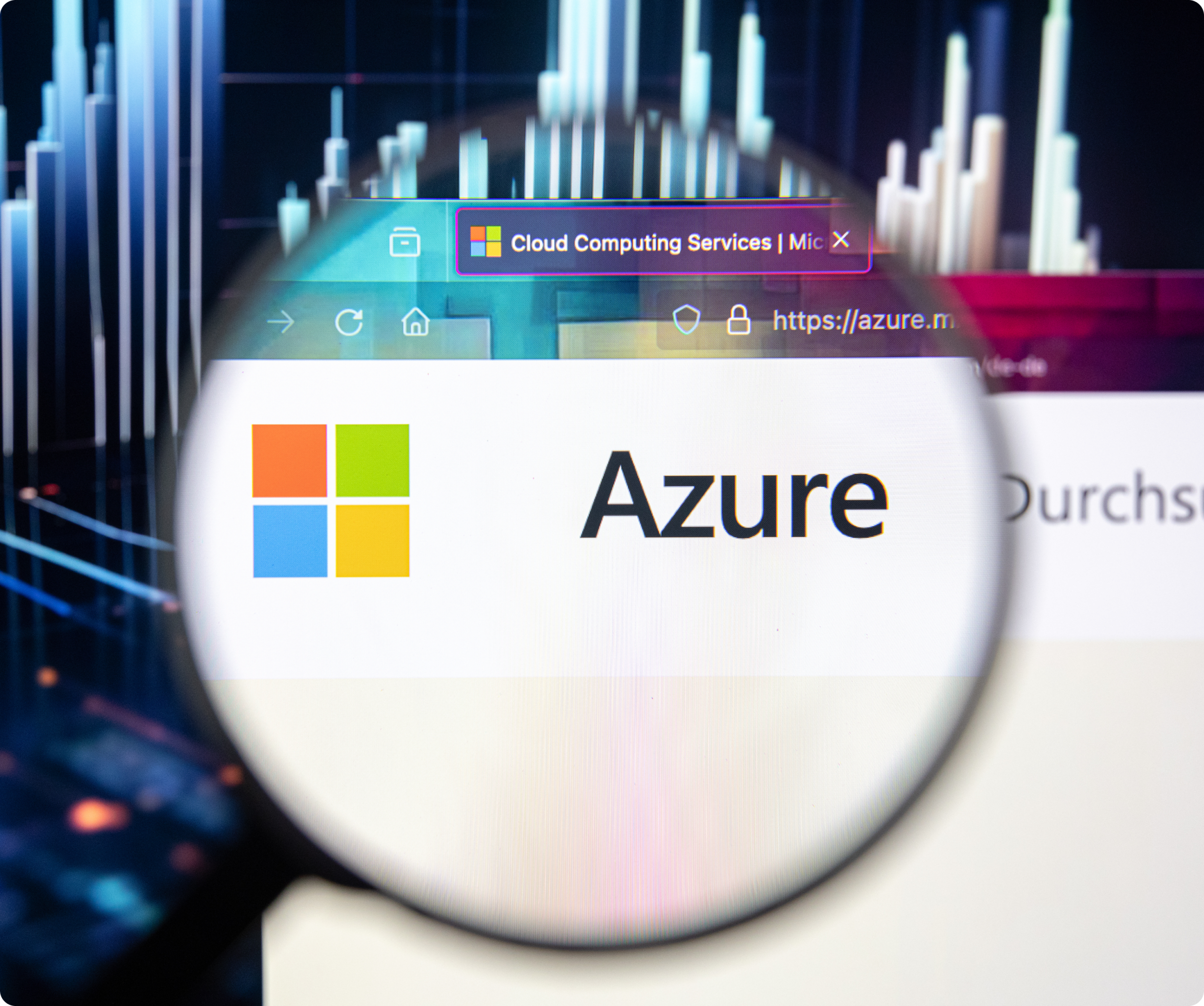 Microsoft Azure on computer